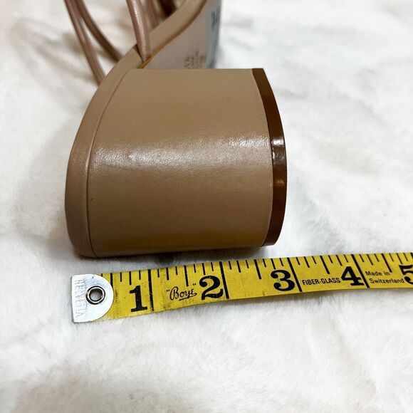 Schutz Princey Leather Sandals Shoes Block Heels Women’s 10 B True Beige Tan - Picture 11 of 11